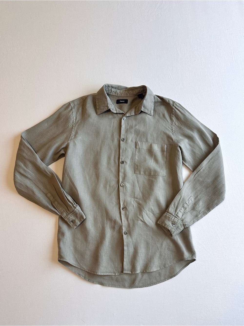 Theory 100% Linen Button Up Shirt